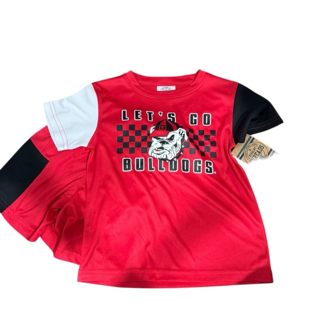 NWT Rivalry Threads Georgia Bulldogs Toddler T-Shirt and Shorts Set Size 3T
